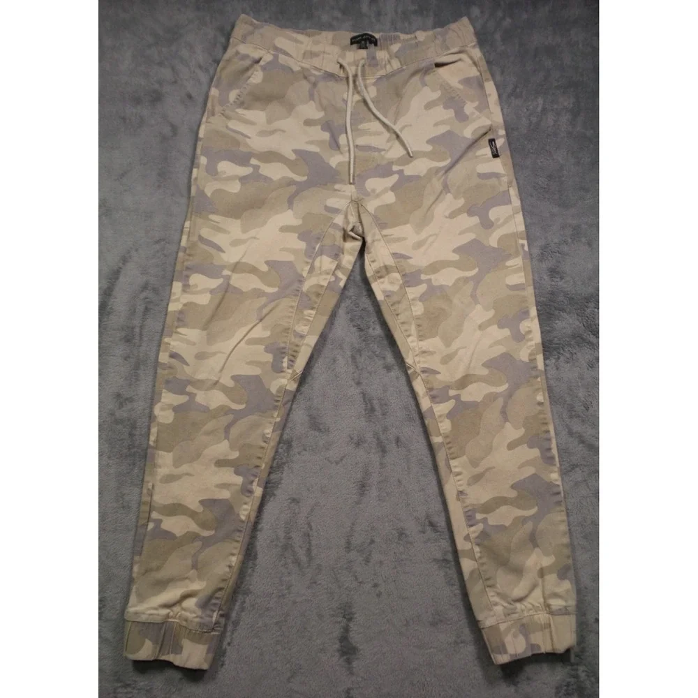 Silver Jeans Co Pants Womens‎ Size Medium Brown Camo Jogger Stretch Pull On